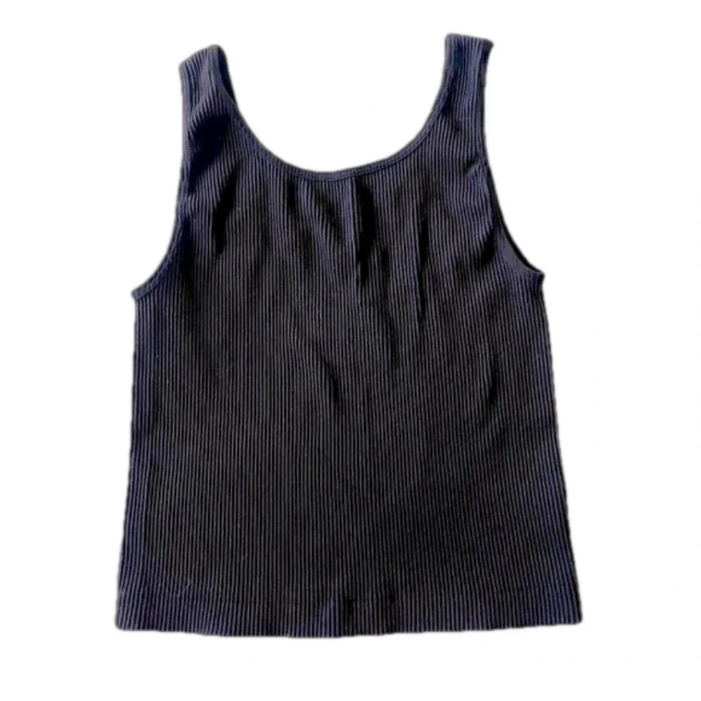 One Step Up Vintage Style Crop Top Juniors Black Size L/XL